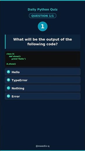 Python Quiz: Will This Method Run?
