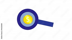 business profit with loop illustration animated video. Presenting about business analysis importance for gaining profit.