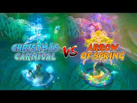 Miya Revamp Christmas Carnival VS Arrow of Spring Skin Comparison | MLBB