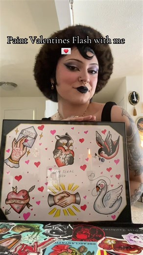 Paint Valentine's Flash Tattoo with Me!