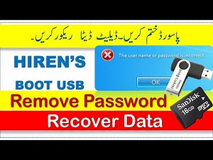 Make Hirens boot USB and Recover Data from Corrupted Windows - Windows password reset