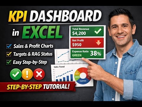 Excel KPI Dashboard for Small Business (Part 1) | Targets & RAG Status Step-by-Step