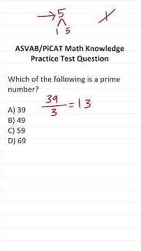 ASVAB/PiCAT Math Knowledge Practice Test Question: Prime Numbers #acetheasvab with #grammarhero