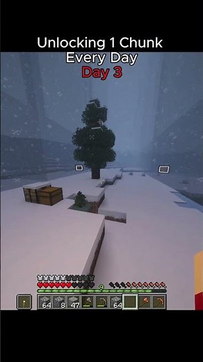 Unlocking 1 Chunk Every Day in Minecraft | Day 3