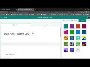 How to create a Virtual Hall Pass using Microsoft Forms