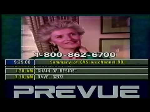 1.5 Hours Prevue Channel TV Guide January 24, 1994 w/ Commercials 90s Retro Found VHS