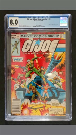 1982 GI Joe, A Real American Hero Comic Book #1 Graded 8.0