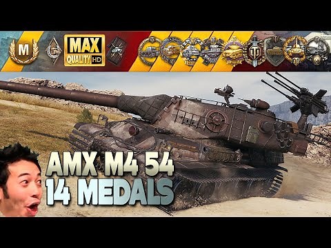 AMX M4 54: Rare 14 medals game - World of Tanks