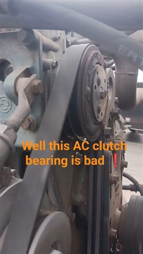Freightliner AC clutch bearing going bad. #CRRNewsAndClues