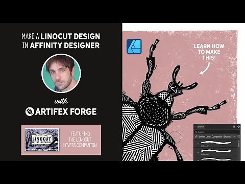 Create A Linocut Illustration in Affinity Designer | Affinity Woodcut Tutorial