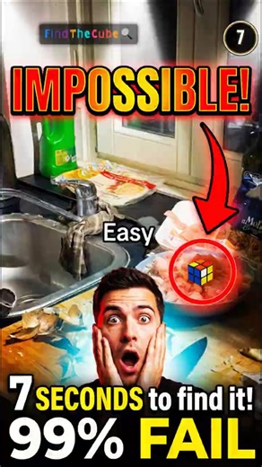 Can You Find The Hidden Cube? 🕵️‍♂️ Part #7 #brainteaser #findthecube #hiddenobject #mrcube #puzzle