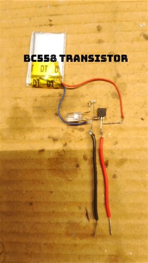 BC558 transistor 3.7v touch on off light simple circuit