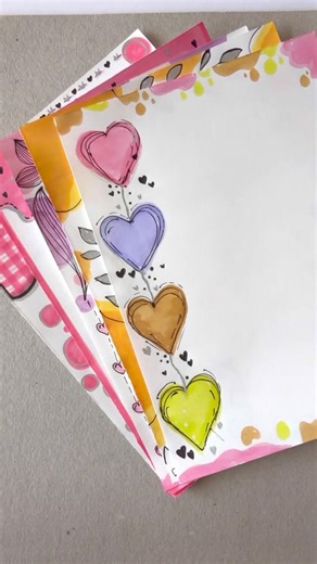 🌸Beautiful paper border designs🌻 School project ideas. #frontpagedesign #schoolproject #borderdesign