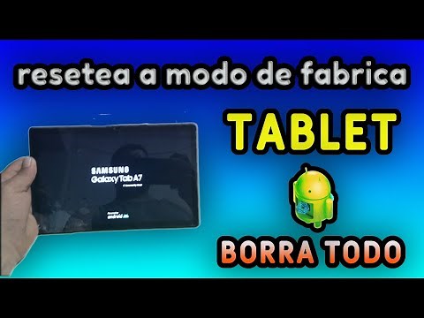 Como formatear una Tablet/restablecer un dispositivo/borrar todo