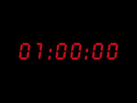 Digital Countdown Clock - 1 hour - 4k