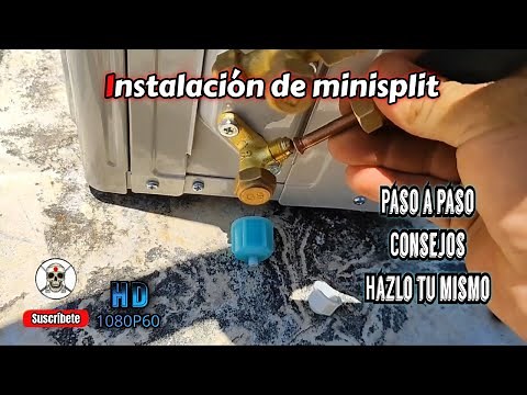 How to install a 220v mini-split step by step. Pipe connection and system evacuation (3)
