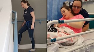 Tragic footage of teen paralysed again after learning to walk