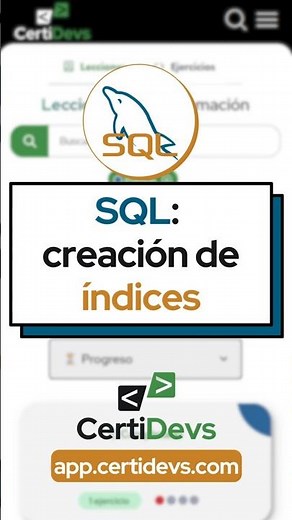 SQL INDEX para crear índices y optimizar consultas SELECT a base de datos