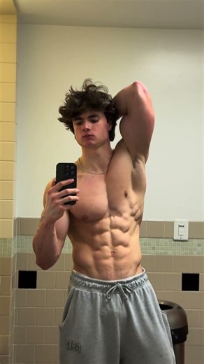 Young Model with Perfect Body – See His Muscle in Action - #bodybuilding #gymreels #aesthetic