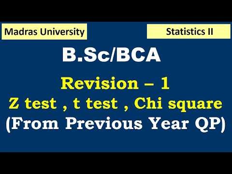 Sampling distribution - Revision 1 | Statistics II | Madras University