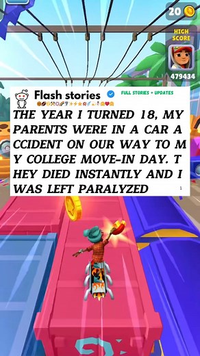 33K views · 384 reactions | The year I turned 18, my parents were in a car accident on our way to my college move-in day. They died instantly and I was left paralyzed | Flash Stories | Facebook