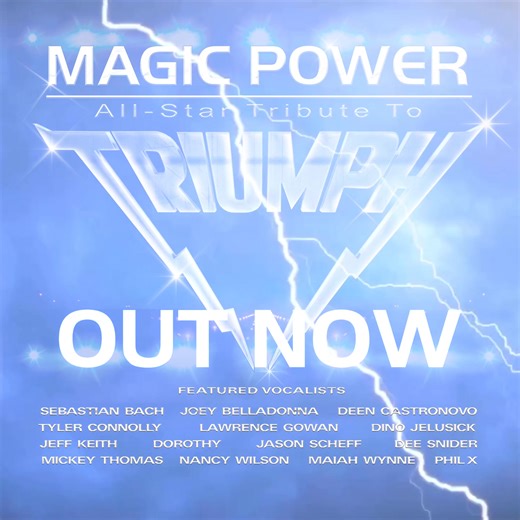 So excited to share that Magic Power: All-Star Tribute to Triumph is out now! We hope you enjoy these new versions of Triumph classics. We are so honored to have so many amazing artists covering these songs and we are so excited for you to hear them. | Triumph