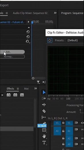 denoise audio in premiere pro tutorial, how to.