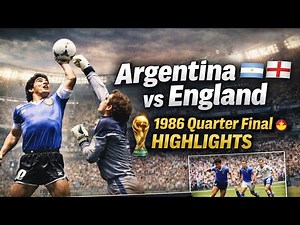 Argentina vs England 1986 Quarter Final Highlights ⚽🔥 | 1986 FIFA World Cup | Diego Maradona