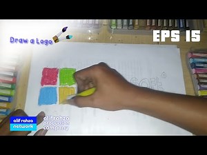 How to Draw Microsoft and MNC logo | Draw a Logo eps 15