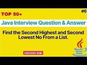 JAVA Stream | Find Second Largest & Second Smallest Number From List | TCS Interview Questions