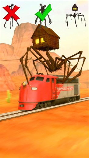 SIREN HEAD HOUSE HEAD PIPE HEAD STOP TRAIN & SAVE CAT! TREVOR HENDERSON VS TRAIN GMOD 3D ANIMATION