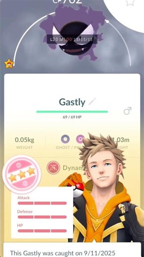 CAN I CATCH THIS 702 CP GASTLY?! 😱 #pokemon #pokemongo #shorts