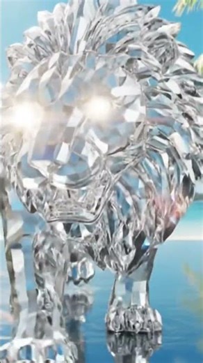 ¿Este LEÓN es REAL? 🦁💎 (Increíble) #shorts#lion #satisfying #animation #hyperview#viral