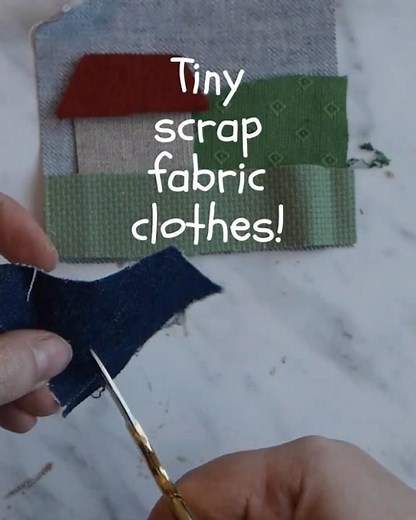 Fabric Collage for Beginners: Making a 4" Cottage Using Only Scraps