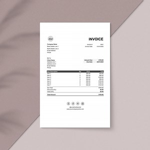 Invoice Template Editable Excel Template Invoice Google Sheet Template for Small Business Invoice - Etsy