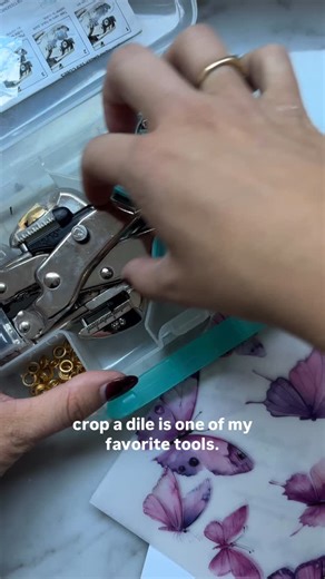 Design by Laney | Laney Ruddell on Instagram: "One of my favorite assembly tools! It’s in my Amazon shop if you comment SUPPLIES I’ll DM you a link! # Wedding invites, diy crafts, eyelets, crop a dile, crafting, wedding crafts, diy bride"