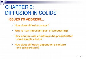 CHAPTER 5: DIFFUSION IN SOLIDS - SlideServe