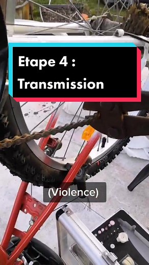 Étape 4 : la transmission. Merci @valphard qui m'a offert les outils 😍 #xyzbca #foryou #fyp #foryoupage #bike #velo #renovation #restoration