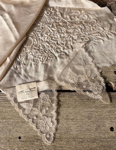 Antique Handmade Irish Carrickmacross Lace Collar - Etsy