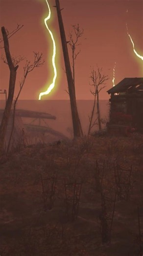 Radiation Storm Settles Over Tenpines Bluff ☢️ Fallout 4 Ambient #shortsfeed