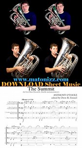 Awesome Low Brass Quartet 🔥🔥🔥 #euphonium #tuba #lowbrass #sheetmusic #classicalmusic | Matonizz