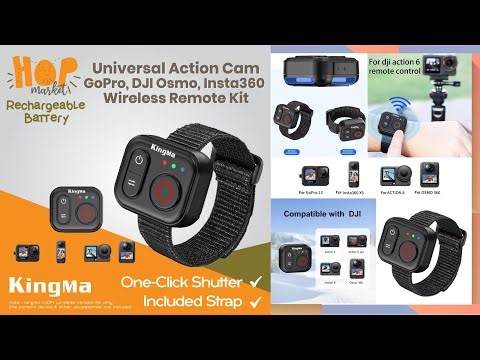 KingMa KM-RC04 Remote for GoPro Insta360 DJI Action Cam Hero 13 12 11 10 X5 X4 X3 Ace Action 6 5 4