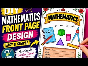 Creative Maths Project Front Page Design | School Project Decoration|Easy Maths Project Cover Design