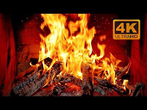 🔥 Cozy Fireplace 4K Night: Crackling Fire Sounds for Deep Sleep & Calm