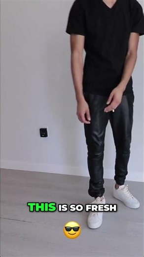 Styling Leather Sweatpants With Sneakers #shorts