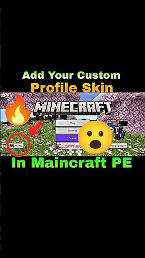 How To Add Your Profile Skin In Maincraft🔥😮 #youtube #minecraft #shorts #video