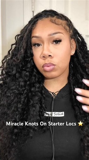 Miracle Knots On Starter Locs Tutorial Ft. @ElfinHair ⭐️ #locjourney #miracleknots #locs