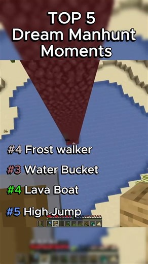Top 5 Dream Manhunt Moments #minecraft#dream