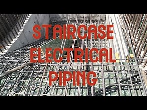 Electrical Conduit Work for Staircase and Lift shaft | light and switch Electrical Piping