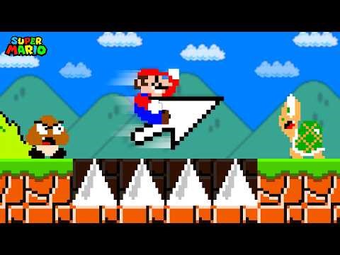 Super Mario Bros But Mario Travels the Map With a Mouse Cursor!
